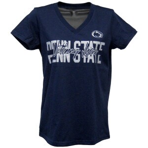 women's navy short sleeve v-neck t-shirt Penn State Nittany Lions